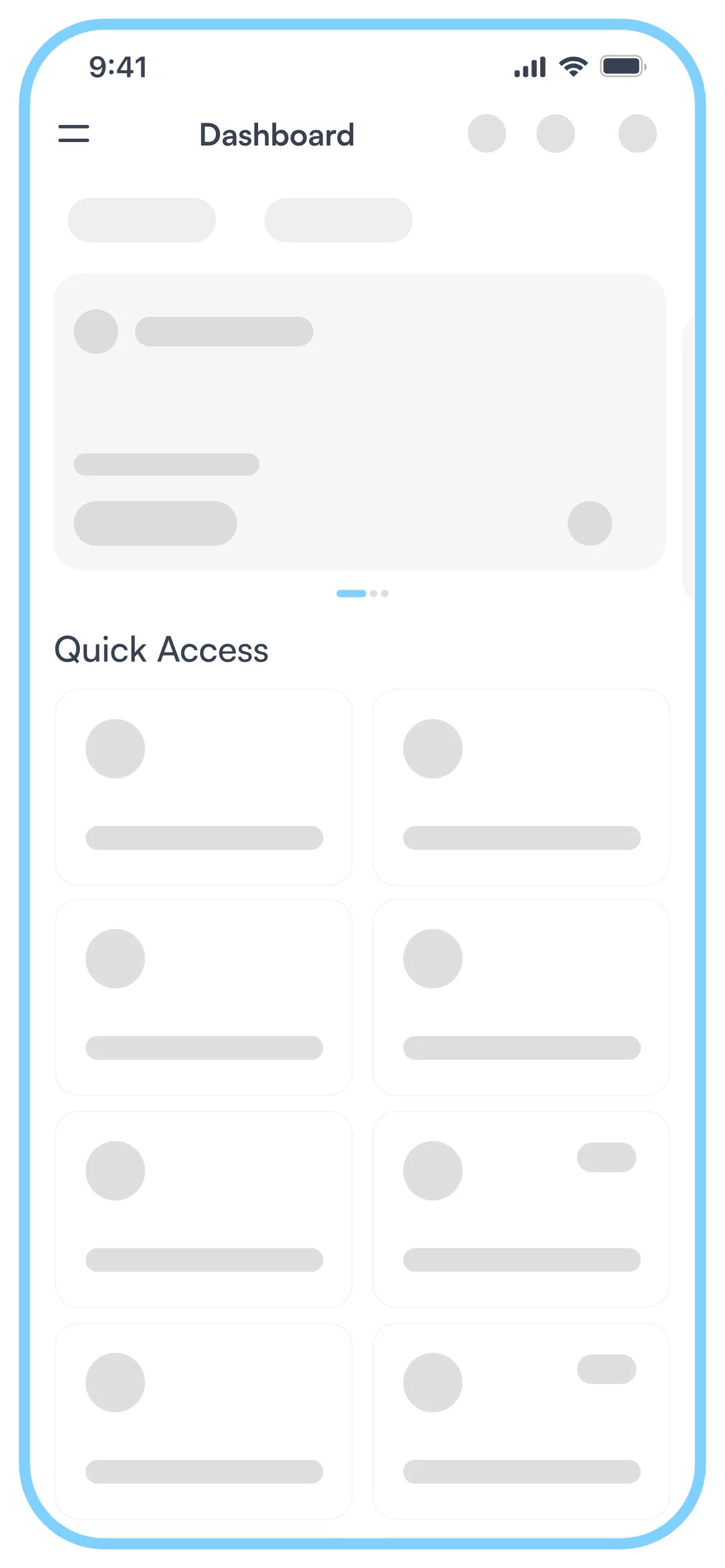 Nosh app dashboard